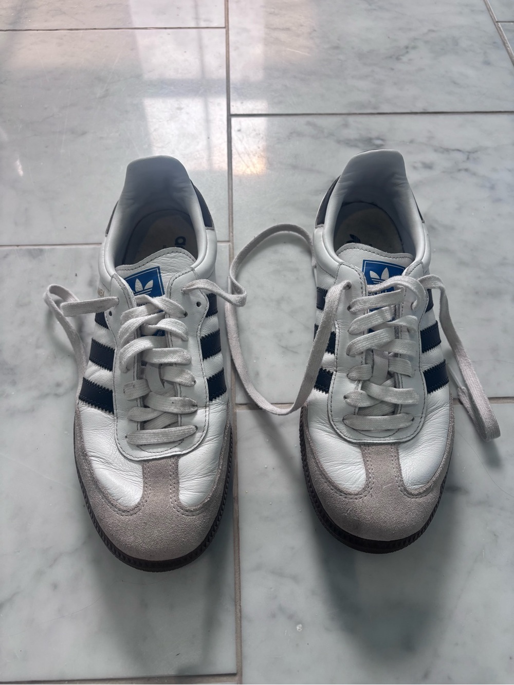 adidas Samba Retro White with black stripes - Picture 2 of 10